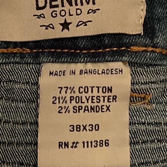 Men’s denim jeans Denim Gold 38 waist 30 length medium blue - Picture 5 of 7